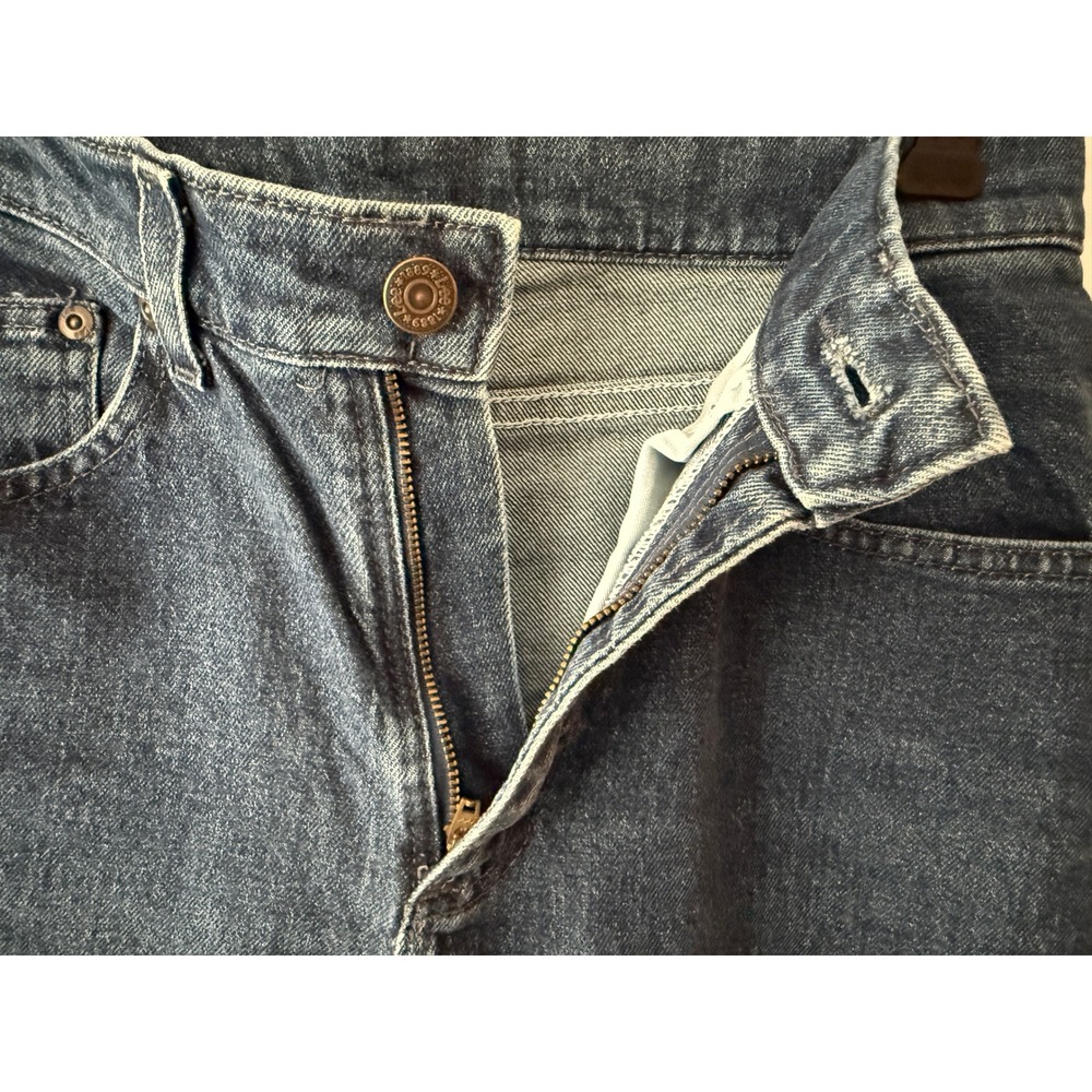 Vintage Lee Original Jeans Blue Denim Straight Leg Y2K 90s Raw Hem 28 Women - Picture 6 of 16